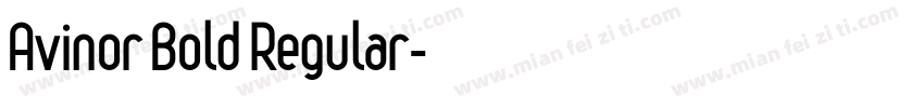 Avinor Bold Regular字体转换